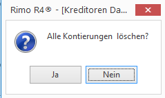 Screenshot: Bestätigungsdialog zum Löschen aller Kontierungen
