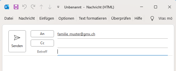 Screenshot: Direkt aus Rimo R5 geöffnete E-Mail an die im Mieter hinterlegte Adresse