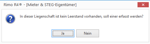 Screenshot: Dialogbox – Leerstandsmieter für eine Liegenschaft automatisch anlegen