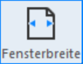 Screenshot: Symbol «Fensterbreite» für die Anpassung der Reportansicht