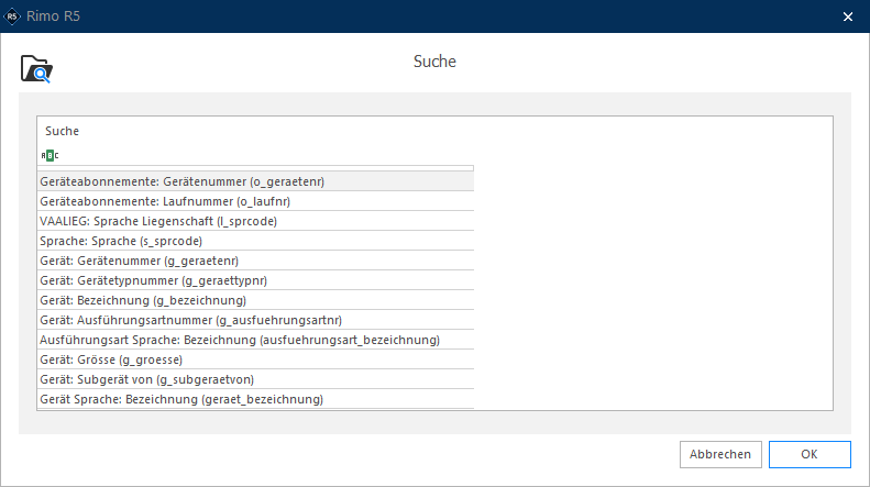 Screenshot: Dialog zur Auswahl eines Feld-Platzhalters für den Aufgabentext