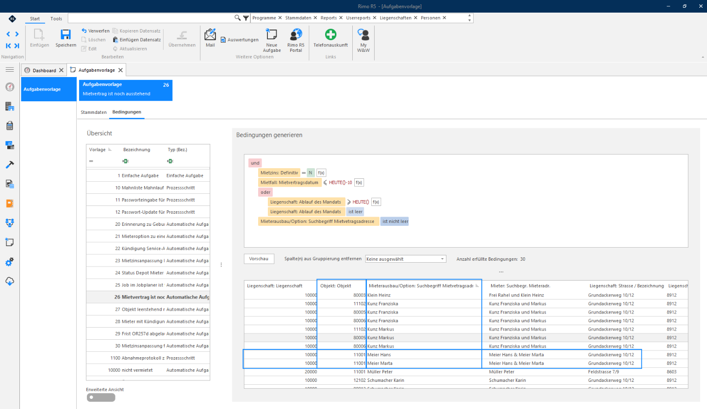 Screenshot: Zusätzliche Bedingung zum Ausschluss der Objektgruppe Parkieren