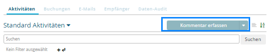 Screenshot: Funktion zum Erfassen eines Kommentars zu einem Ticket