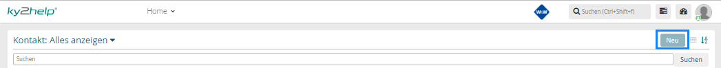 Screenshot: My-W&W-Portal mit Funktion zum Erfassen eines neuen Kontakts