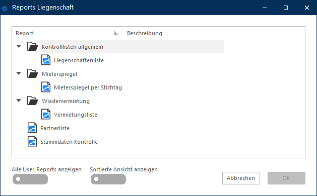 Screenshot: Kontextmenü mit Auswertungen und Auswahl von E-Mail-Empfängern