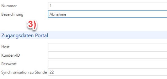 Screenshot: Einrichtung Abnahme App