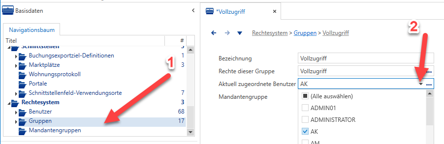Screenshot: Einrichtung Abnahme App