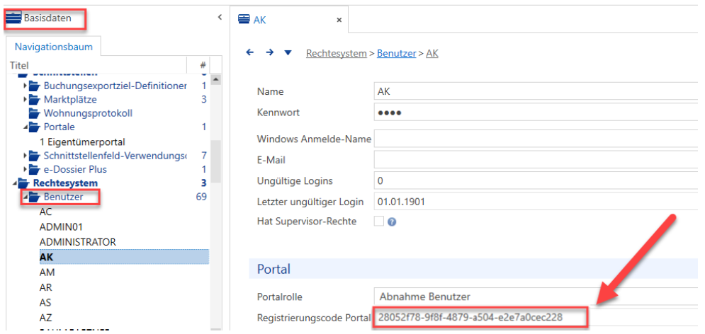 Screenshot: Einrichtung Abnahme App
