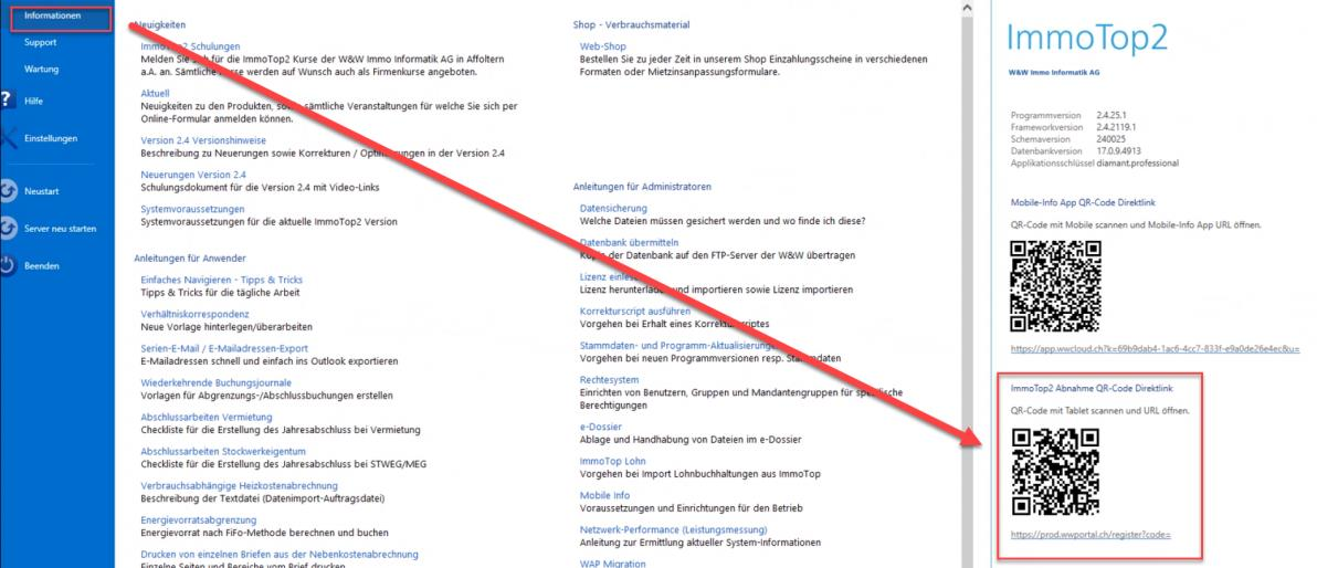 Screenshot: Einrichtung Abnahme App