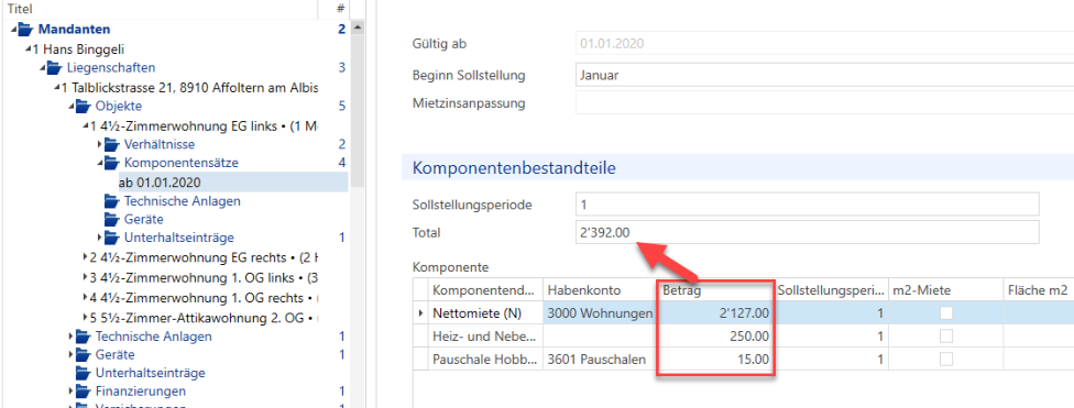 Screenshot: 1.12 Komponenten