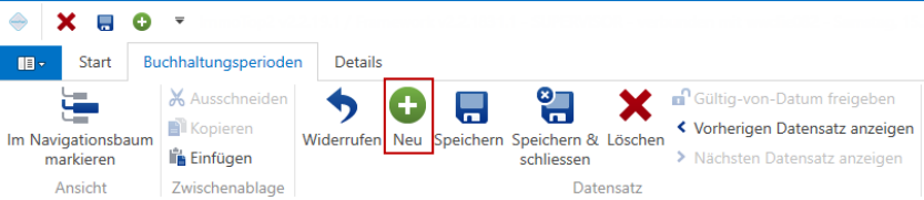 Screenshot: 4.1 Buchhaltungsperiode erfassen
