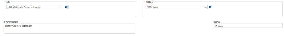Screenshot: 4.3 Manuelle Buchung erfassen