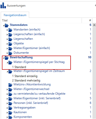 Screenshot: 5.2 Mieterspiegel Stichtag