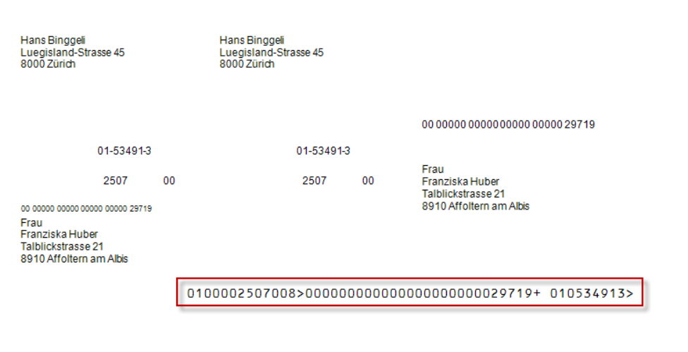 Screenshot: 6.4 ESR-Typ Codierzeile einrichten