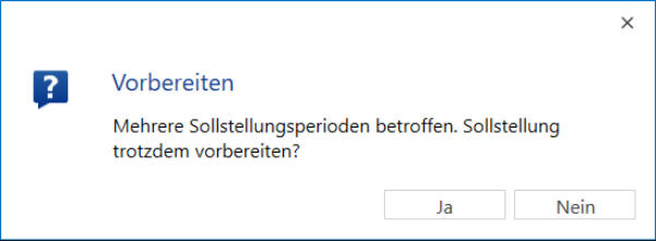 Screenshot: 7.3 Sollstellung vorbereiten