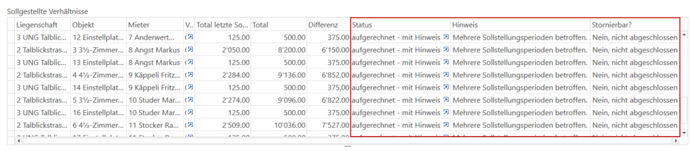 Screenshot: 7.3 Sollstellung vorbereiten