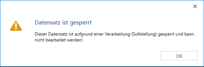 Screenshot: 7.5 Sollstellung abschliessen oder verwerfen