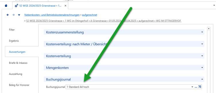 Screenshot: Fehlerhafter Zugriff auf Buchungsjournal wegen fehlendem Mandantenrecht