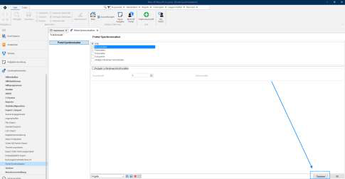 Screenshot: Portal Synchronisation – Button zum Öffnen des Jobplaners