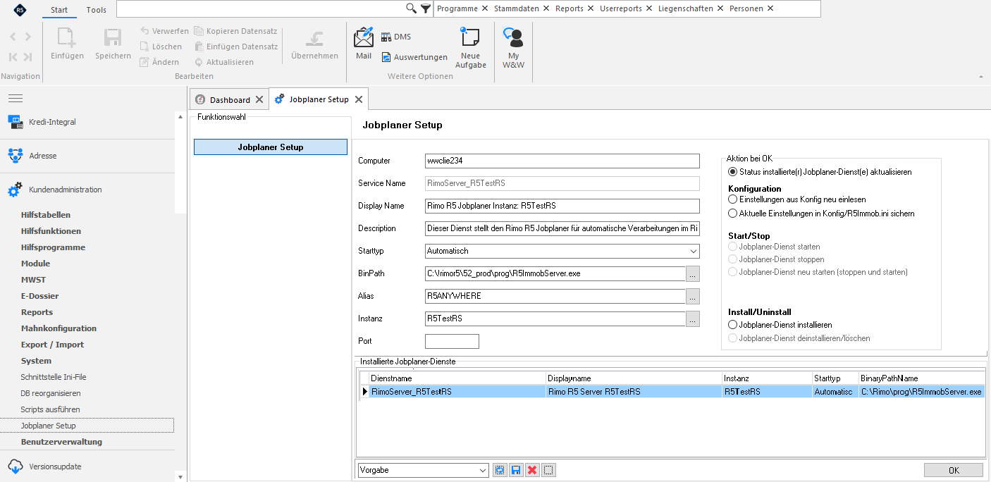 Screenshot: Setup R5ImmobServer – Installation abgeschlossen