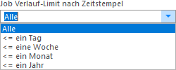 Screenshot: Filter Job Verlauf-Limit nach Zeitstempel