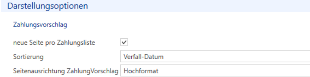 Kreditorenzahlungen/ Darstellungsoptionen