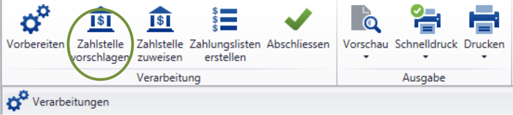 Kreditorenzahlungen/ Mandantenzahlstelle vorschlagen