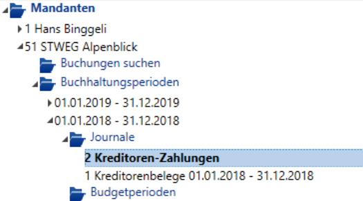 Kreditoren-Buchungsjournale