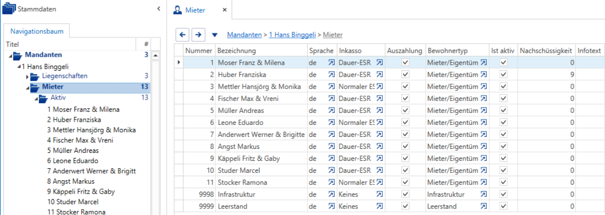 Stammdaten/Mandanten/Mieter