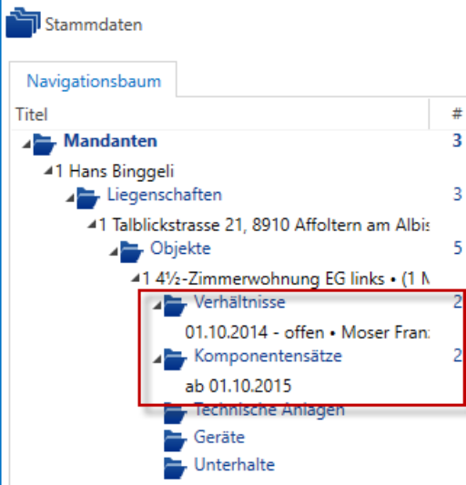 Stammdaten/Navigationsbaum