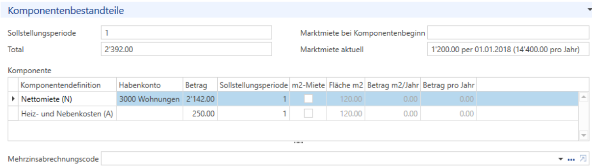 Stammdaten/Mandanten/Liegenschaften/Objekte/Komponentensätze – Komponentenbestandteile