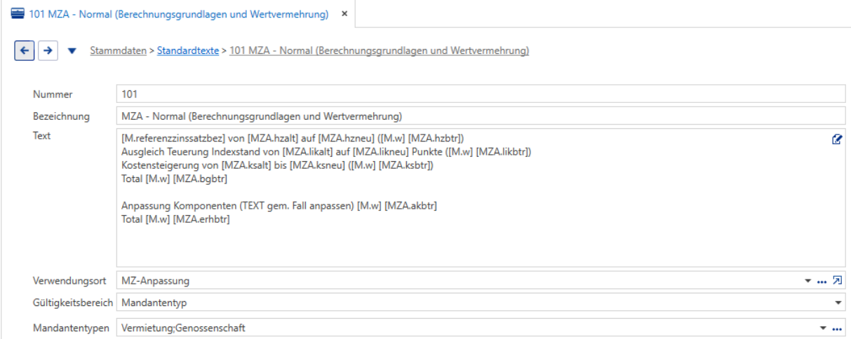 Basisdaten/Stammdaten/Standarttexte