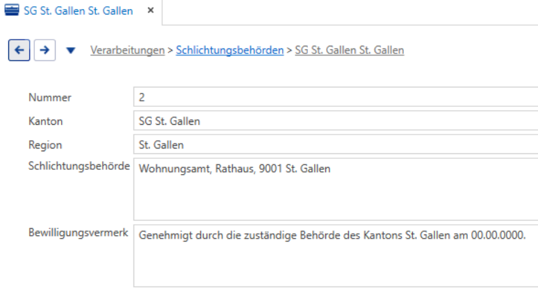 Basisdaten/Verarbeitungen/Schlichtungsbehörden