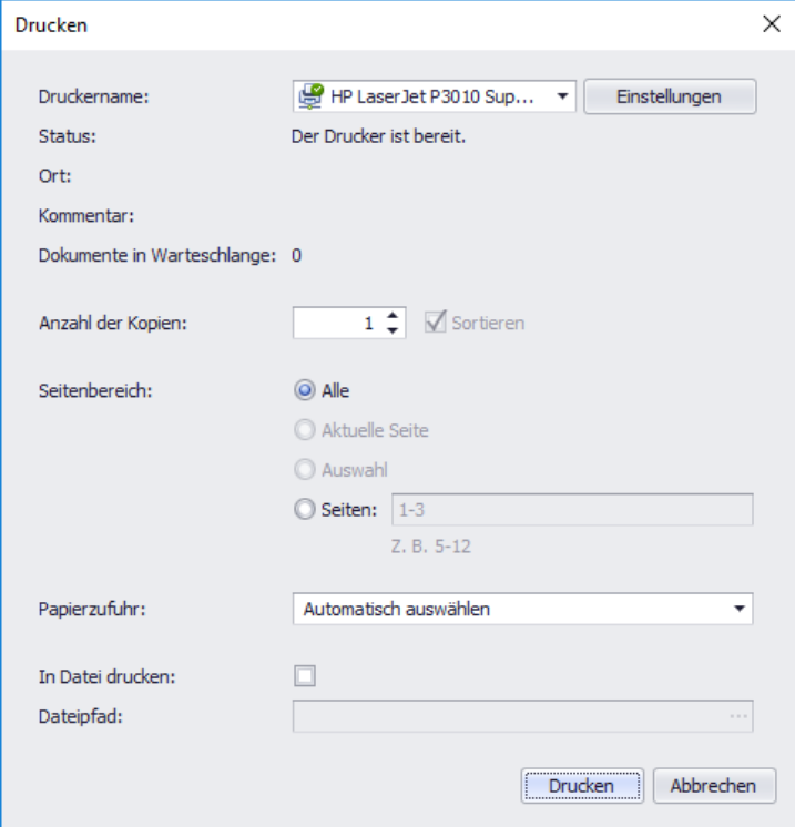 Drucker wählen