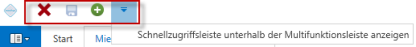Schnellzugriffsleiste