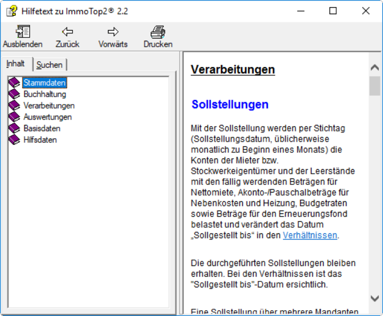 Anwendungsmenü – Hilfe