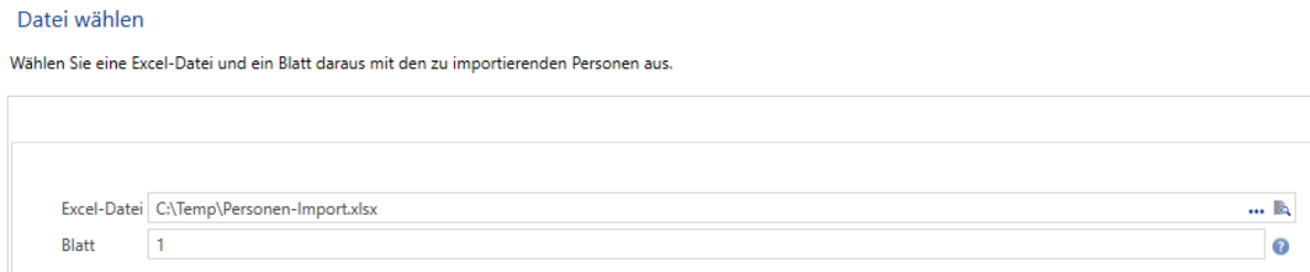 Personen-Import - Datei auswählen