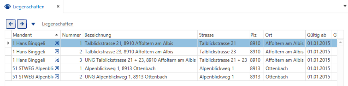 Übersichten/Liegenschaften