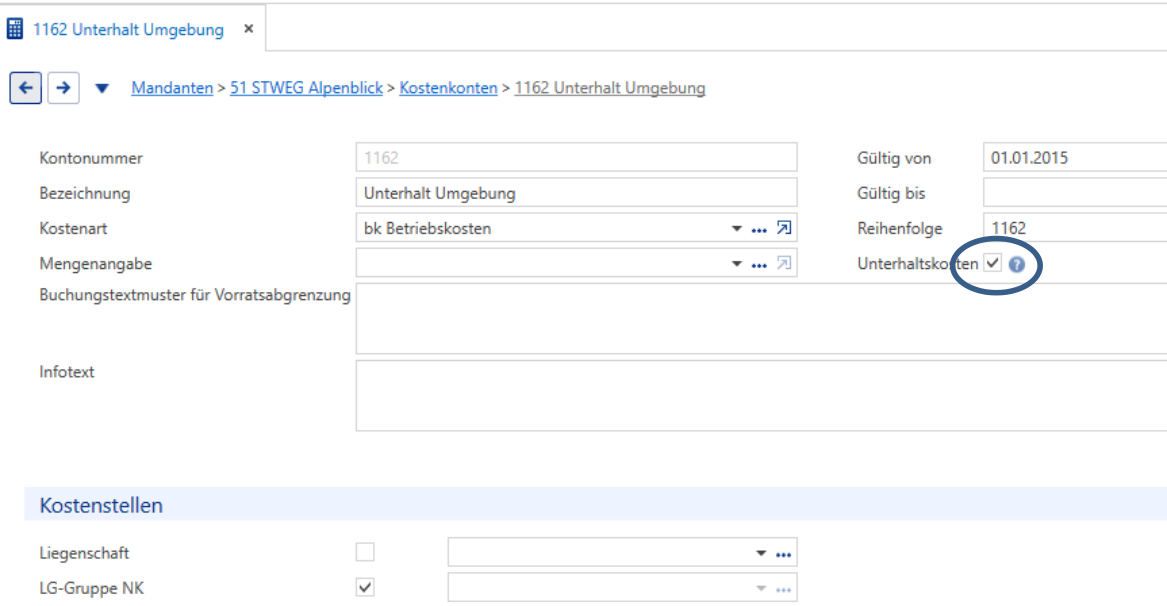 Buchhaltungen/Mandanten/Kostenkonten/Unterhaltskosten