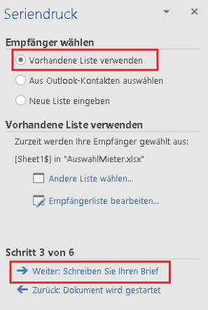 Seriendruck im Word (2)