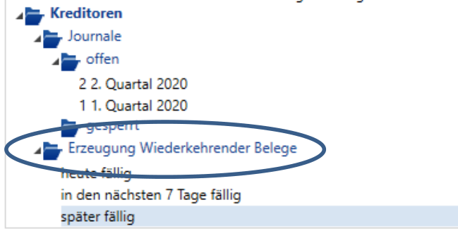 Erzeugung Wiederkehrender Beleg