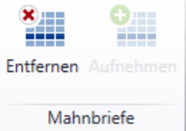 Ribbon Mahnbriefe / Entfernen