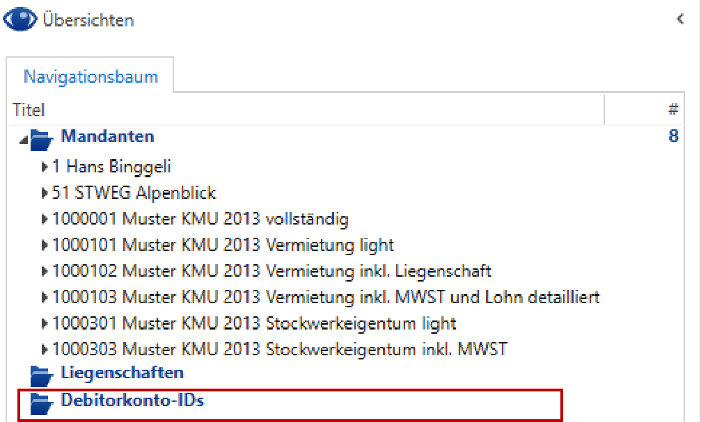 Debitoren-IDs