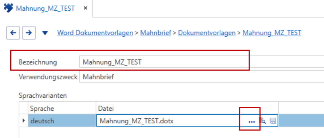 Neue Vorlage wählen