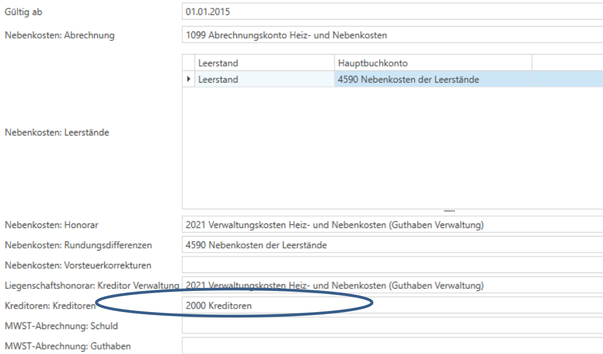 Stammdaten/Mandantenkontierungen