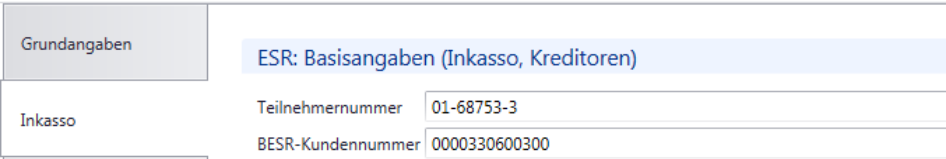 Zahlstellen/ESR/Basisangaben