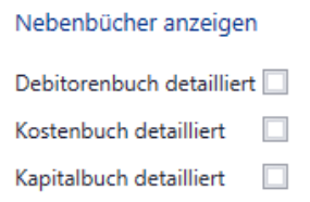 Bilanz Darstellungsvariante „Nebenbücher anzeigen“