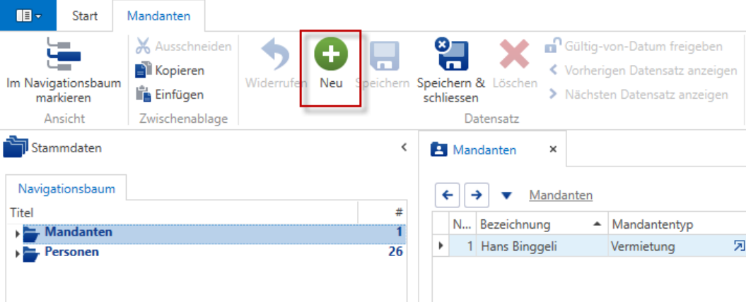 Stammdaten/Mandanten