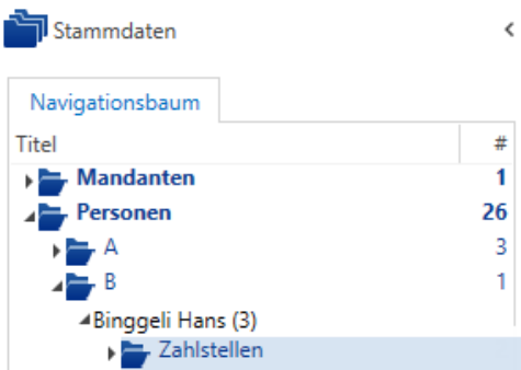 Stammdaten/Personen/Zahlstelle