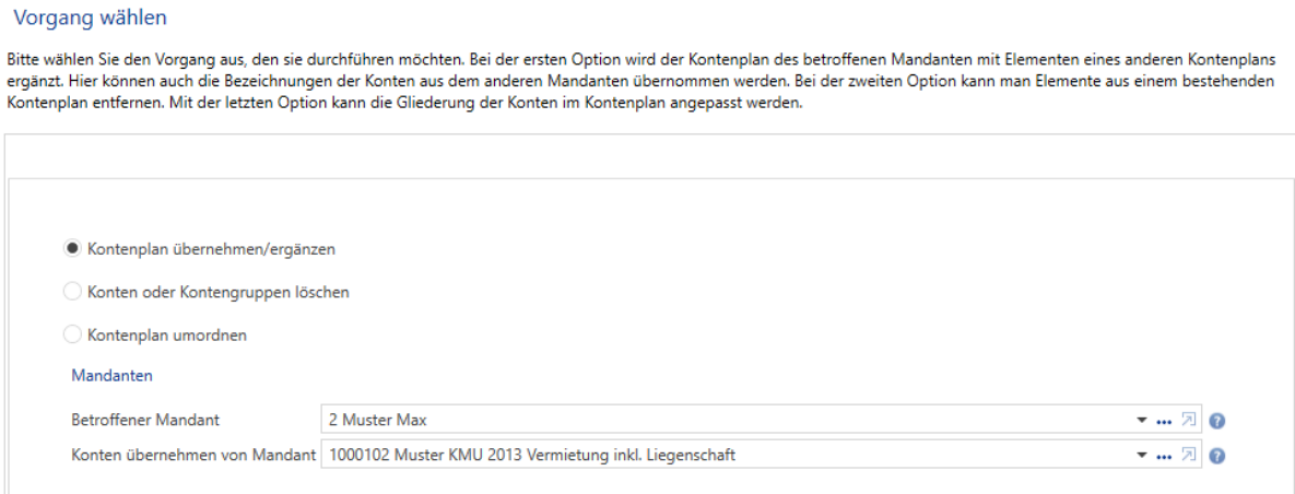 Buchhaltung/Mandanten/Kontoplan Assistenten